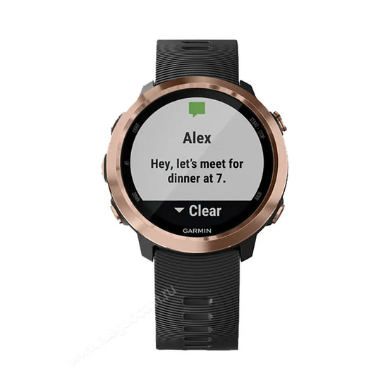 Часы Garmin Forerunner 645 Music розовое золото с черным ремешком