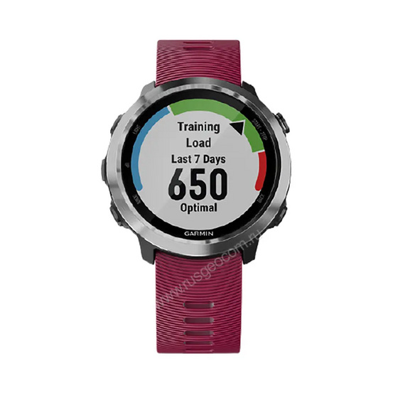 Часы Garmin Forerunner 645 Music с вишневым ремешком