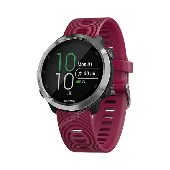 Часы Garmin Forerunner 645 Music с вишневым ремешком