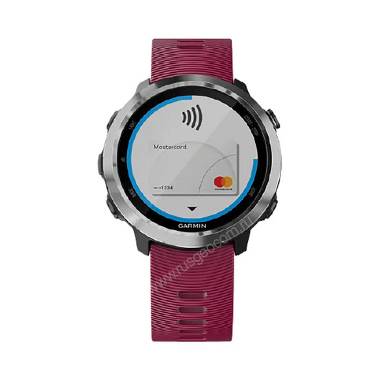 Часы Garmin Forerunner 645 Music с вишневым ремешком