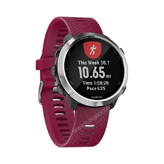 Часы Garmin Forerunner 645 Music с вишневым ремешком