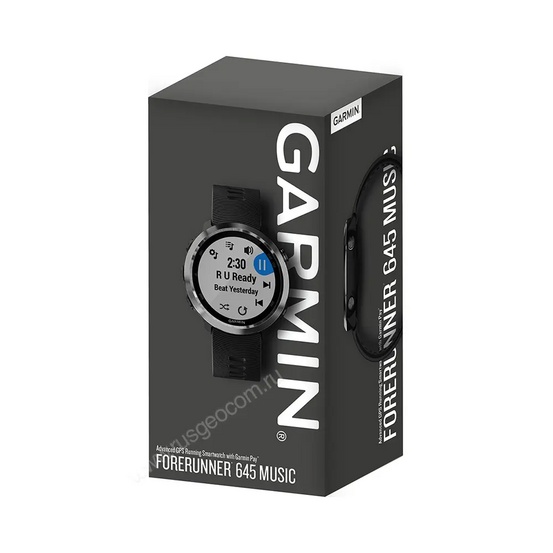 Часы Garmin Forerunner 645 Music с черным ремешком