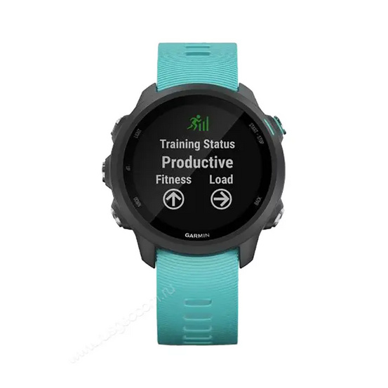 Часы Garmin Forerunner 245 Music черные с бирюзовым ремешком