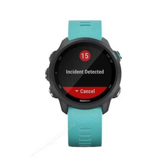 Часы Garmin Forerunner 245 Music черные с бирюзовым ремешком