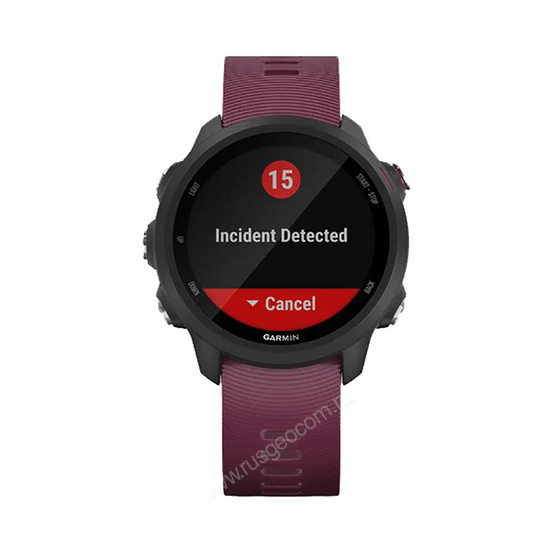 Часы Garmin Forerunner 245 черные с вишневым ремешком