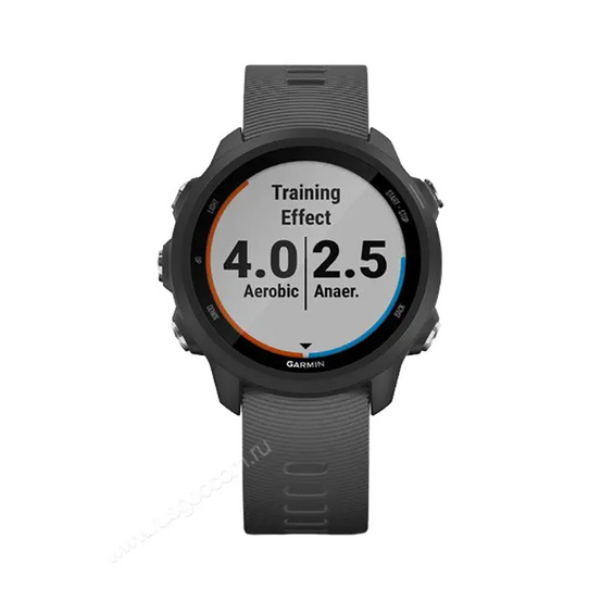 Часы Garmin Forerunner 245 черные с серым ремешком