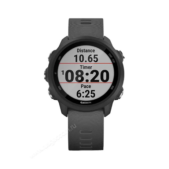 Часы Garmin Forerunner 245 черные с серым ремешком
