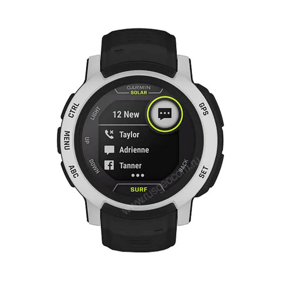 Часы Garmin Instinct 2 Solar Surf черный с белым безелем