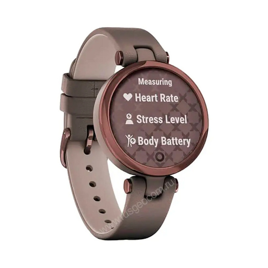 Часы Garmin Lily темно-бронзовый безель, корпус цвета Paloma и итальянский кожаный ремешок