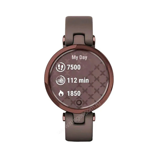 Часы Garmin Lily темно-бронзовый безель, корпус цвета Paloma и итальянский кожаный ремешок