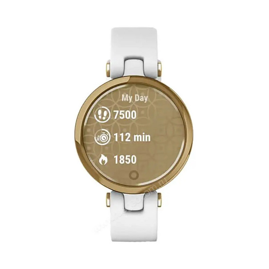 Часы Garmin Lily светло-золотистый безель, белый корпус и итальянский кожаный ремешок