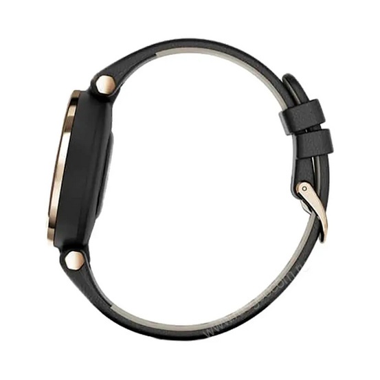 Часы Garmin Lily кремово-золотистый безель, черный корпус и итальянский кожаный ремешок