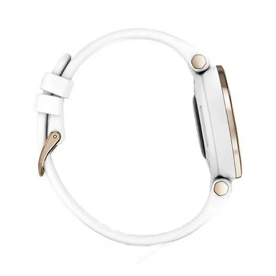 Часы Garmin Lily кремово-золотистый безель, белый корпус и силиконовый ремешок