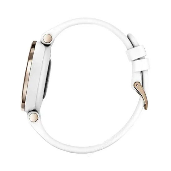 Часы Garmin Lily кремово-золотистый безель, белый корпус и силиконовый ремешок