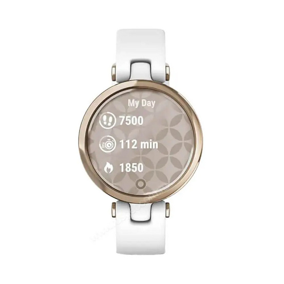Часы Garmin Lily кремово-золотистый безель, белый корпус и силиконовый ремешок