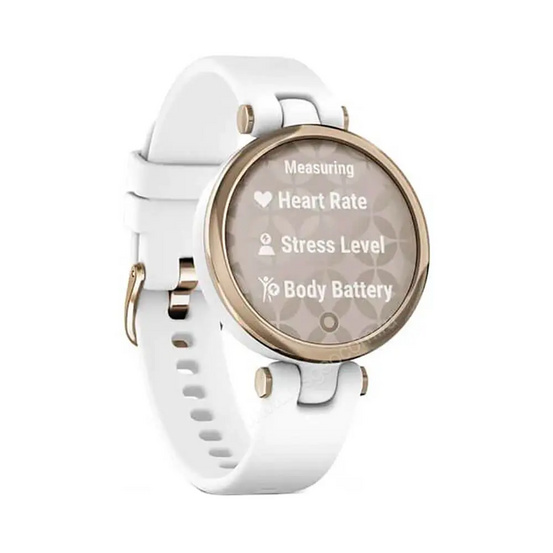 Часы Garmin Lily кремово-золотистый безель, белый корпус и силиконовый ремешок