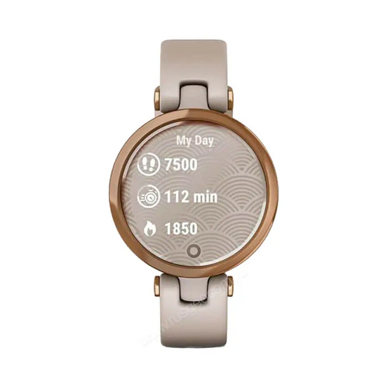 Часы Garmin Lily безель цвета розовое золото, песочный корпус и силиконовый ремешок