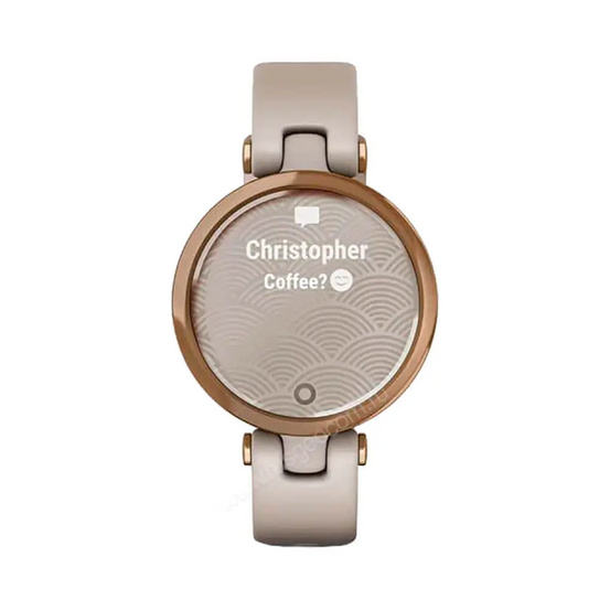 Часы Garmin Lily безель цвета розовое золото, песочный корпус и силиконовый ремешок