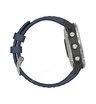 Часы Garmin Quatix 6 серый с синим ремешком