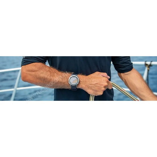 Часы Garmin Quatix 6 серый с синим ремешком