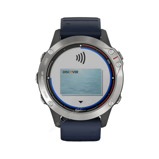 Часы Garmin Quatix 6 серый с синим ремешком