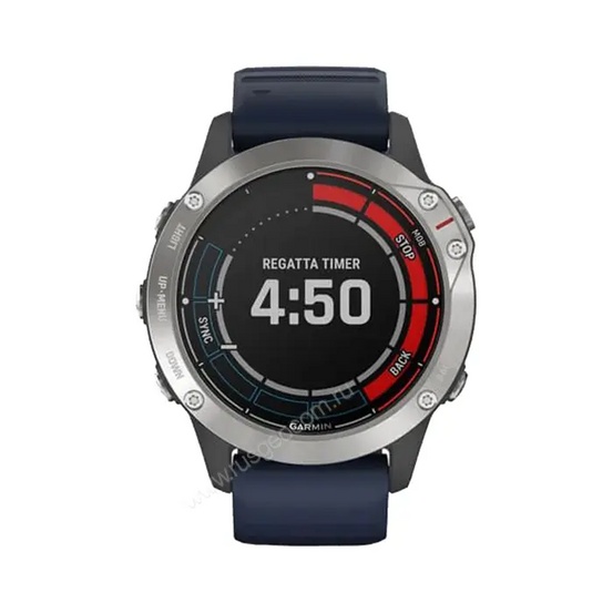 Часы Garmin Quatix 6 серый с синим ремешком