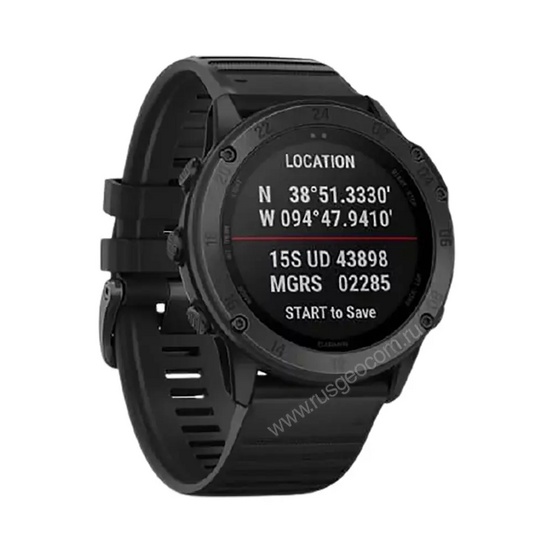 Часы Garmin Tactix Delta - Sapphire Edition - черное DLC-покрытие с черным ремешком