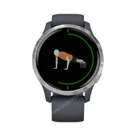 Часы Garmin Venu синий гранит с серебристым безелем