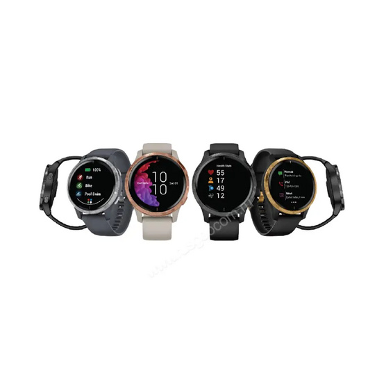 Часы Garmin Venu песочного цвета с золотистым безелем