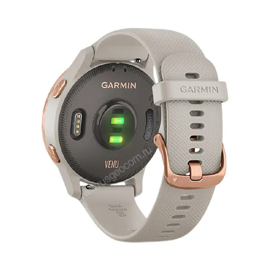 Часы Garmin Venu песочного цвета с золотистым безелем