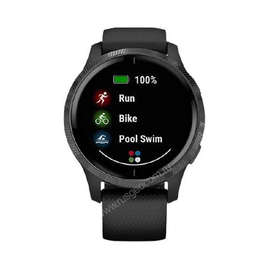 Часы Garmin Venu черные с серым безелем