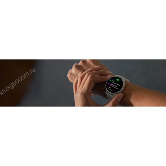 Часы Garmin Venu 2S песочного цвета с золотистым безелем