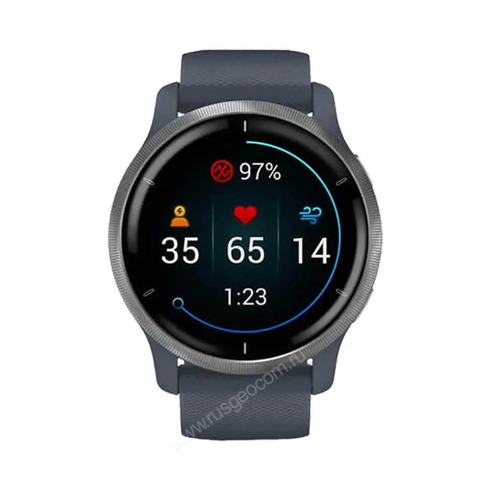 Часы Garmin Venu 2 синий гранит с серебристым безелем