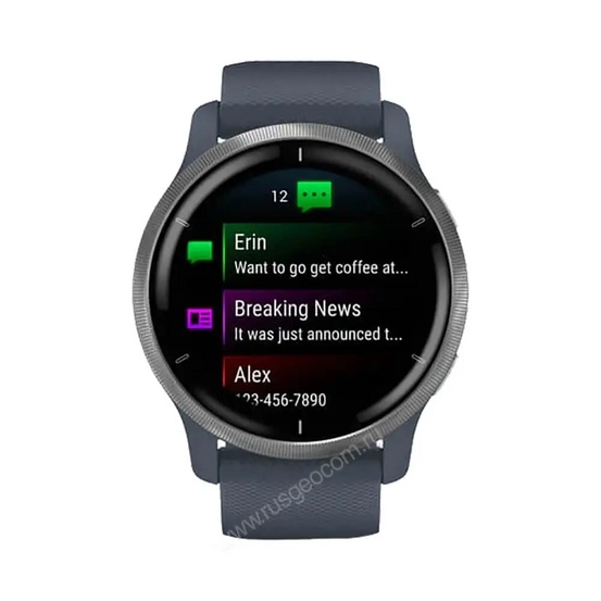 Часы Garmin Venu 2 синий гранит с серебристым безелем