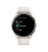 Часы Garmin Venu 2 Plus цвета слоновой кости с безелем цвета кремовое золото и силиконовым ремешком