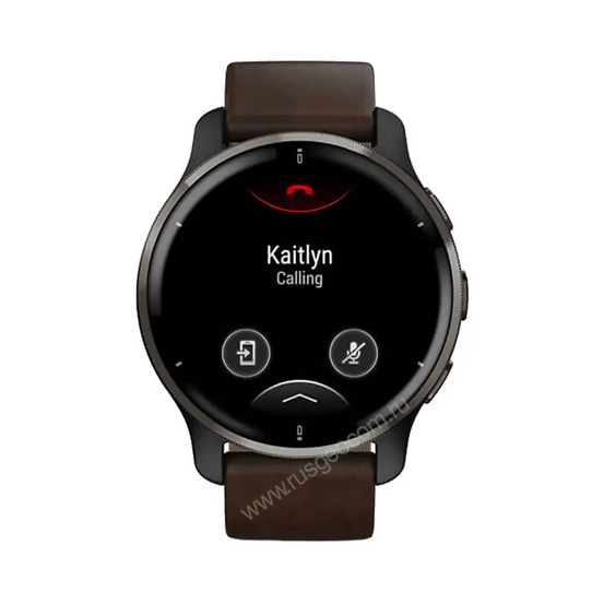 Часы Garmin Venu 2 Plus серый с серым безелем и кожаным ремешком