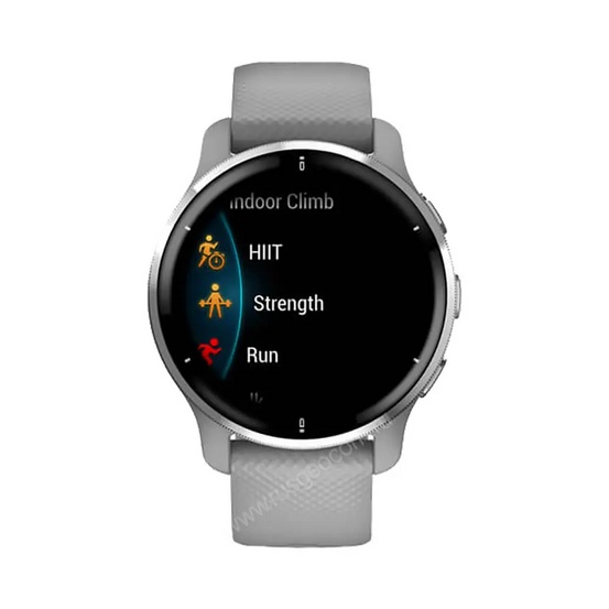 Часы Garmin Venu 2 Plus серые с серебристым безелем и силиконовым ремешком