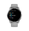 Часы Garmin Venu 2 Plus серые с серебристым безелем и силиконовым ремешком