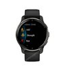 Часы Garmin Venu 2 Plus черные с серым безелем и силиконовым ремешком