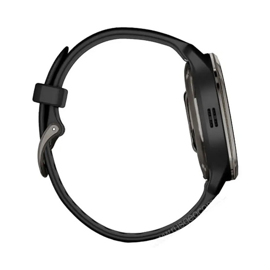 Часы Garmin Venu 2 Plus черные с серым безелем и силиконовым ремешком
