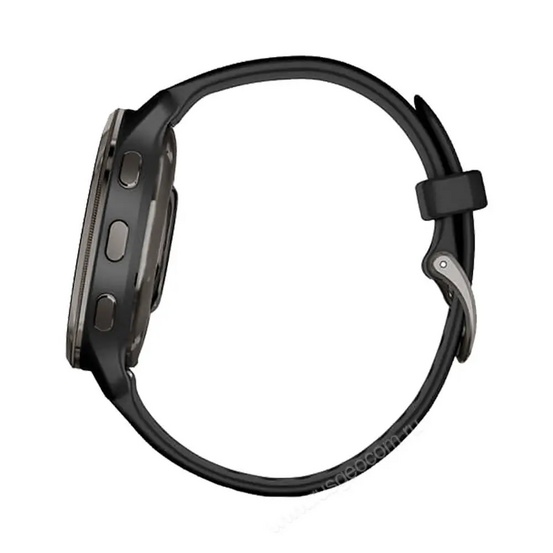 Часы Garmin Venu 2 Plus черные с серым безелем и силиконовым ремешком