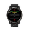 Часы Garmin Venu 2 черные с серым безелем и кожаным ремешком