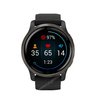 Часы Garmin Venu 2 черные с серым безелем и кожаным ремешком