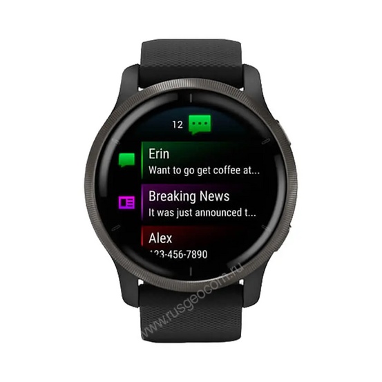 Часы Garmin Venu 2 черные с серым безелем