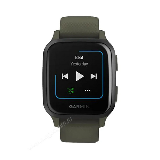 Часы Garmin Venu Sq Music Edition темно-зеленый с серым алюминиевым безелем