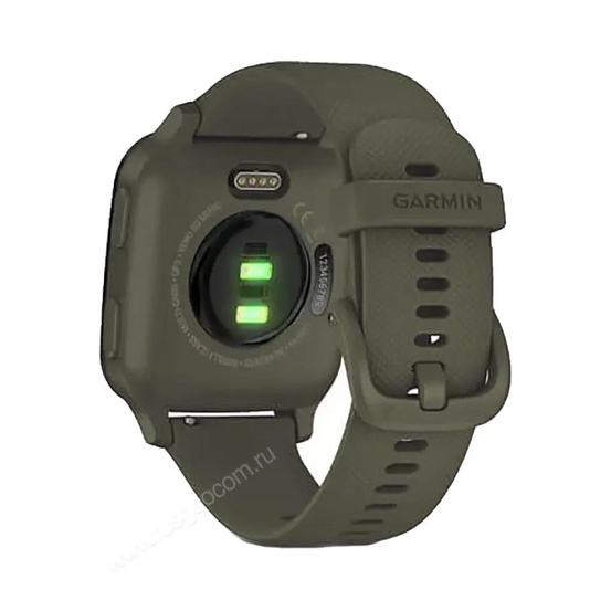 Часы Garmin Venu Sq Music Edition темно-зеленый с серым алюминиевым безелем