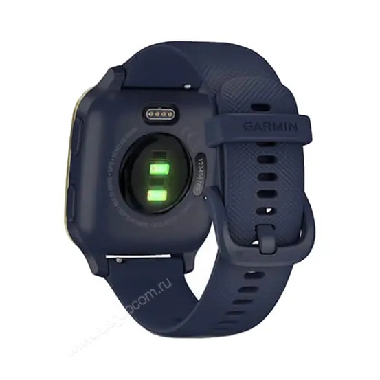 Часы Garmin Venu Sq Music Edition темно-синий с золотистым алюминиевым безелем