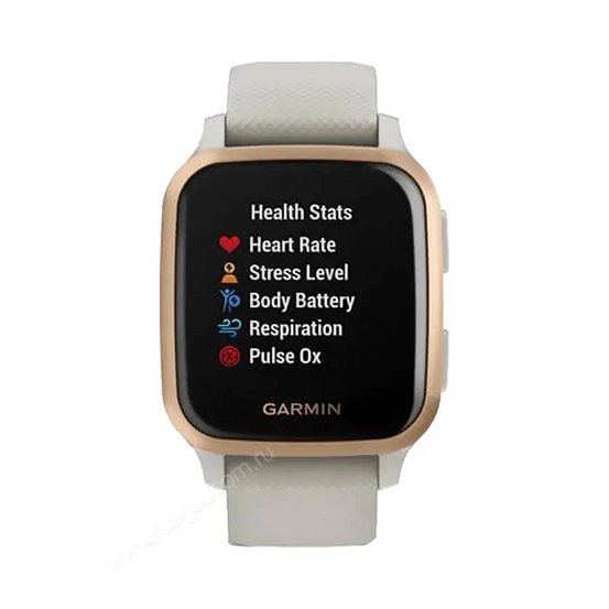 Часы Garmin Venu Sq Music Edition песочный с алюминиевым безелем цвета розовое золото