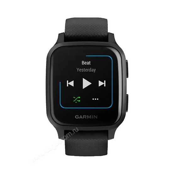 Часы Garmin Venu Sq Music Edition черный с серым алюминиевым безелем