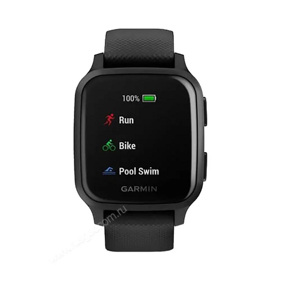 Часы Garmin Venu Sq Music Edition черный с серым алюминиевым безелем